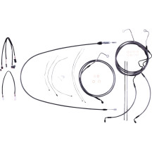 KARBONFIBR Designer Handlebar Installation Kit — 12"–14" fit, Ape hanger, Carbon Fiber, Silver