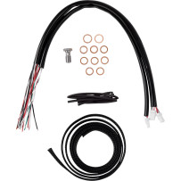 Kit completo de cables y líneas de freno trenzadas de acero inoxidable — para risers de 12"–14"