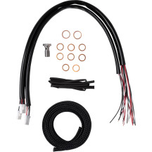 Juego completo de cables y líneas de freno trenzadas de acero inoxidable para manillar — 45,5 cm - 51 cm