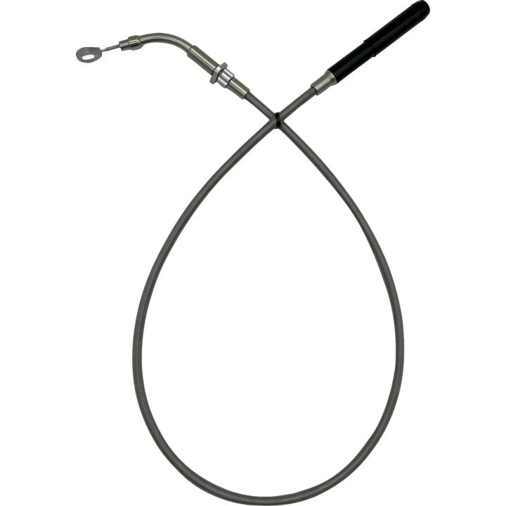 Cable superior de embrague EZ Install — compatible con manillares de 12" (FLHX/SE), 14" (FLTR/SE), 43" longitud total, plateado pulido