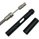 Cable superior de embrague EZ Install — compatible con manillares de 12" (FLHX/SE), 14" (FLTR/SE), 43" longitud total, plateado pulido