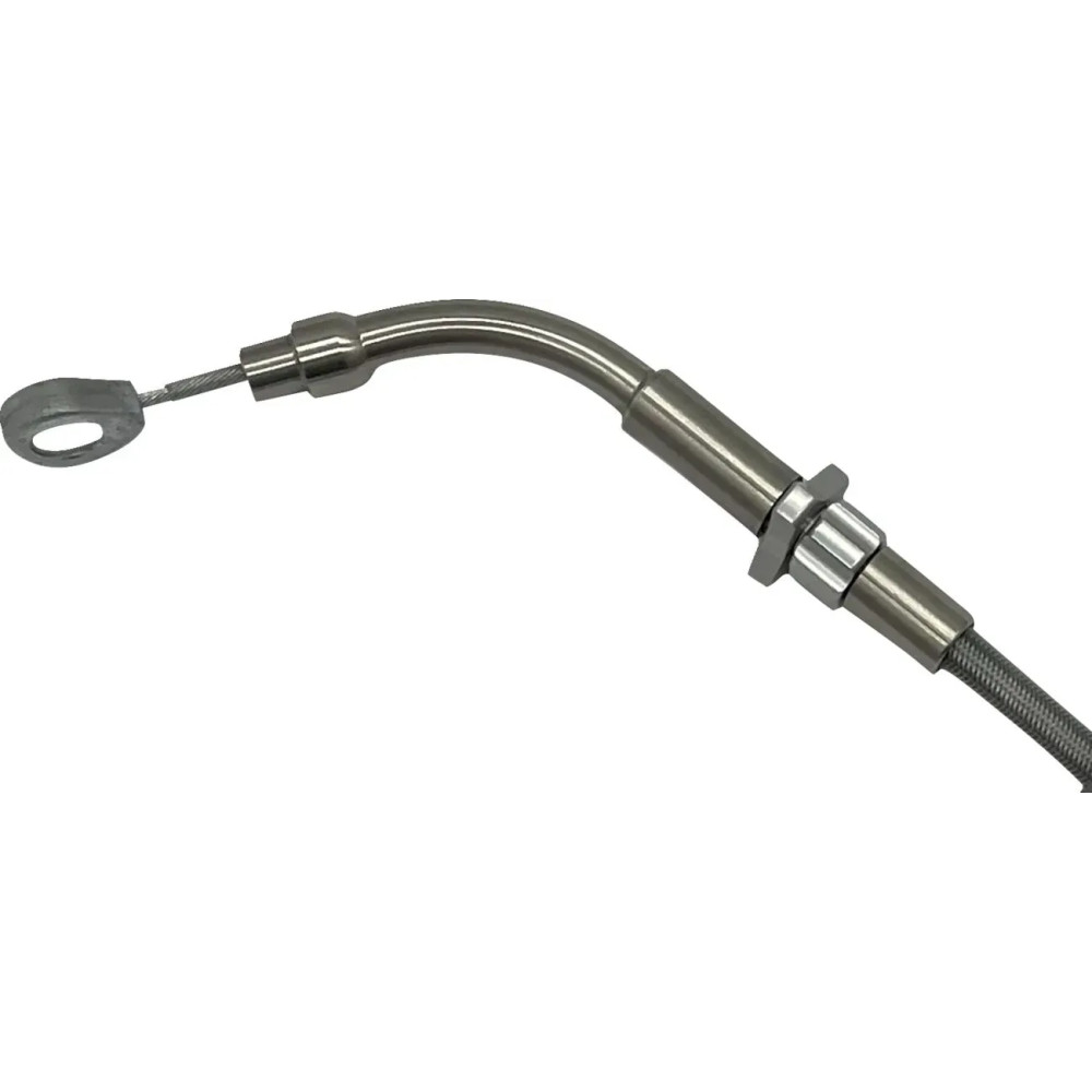 Cable superior de embrague EZ Install — 49" de largo, +10", para manillares 18"–20", plateado pulido