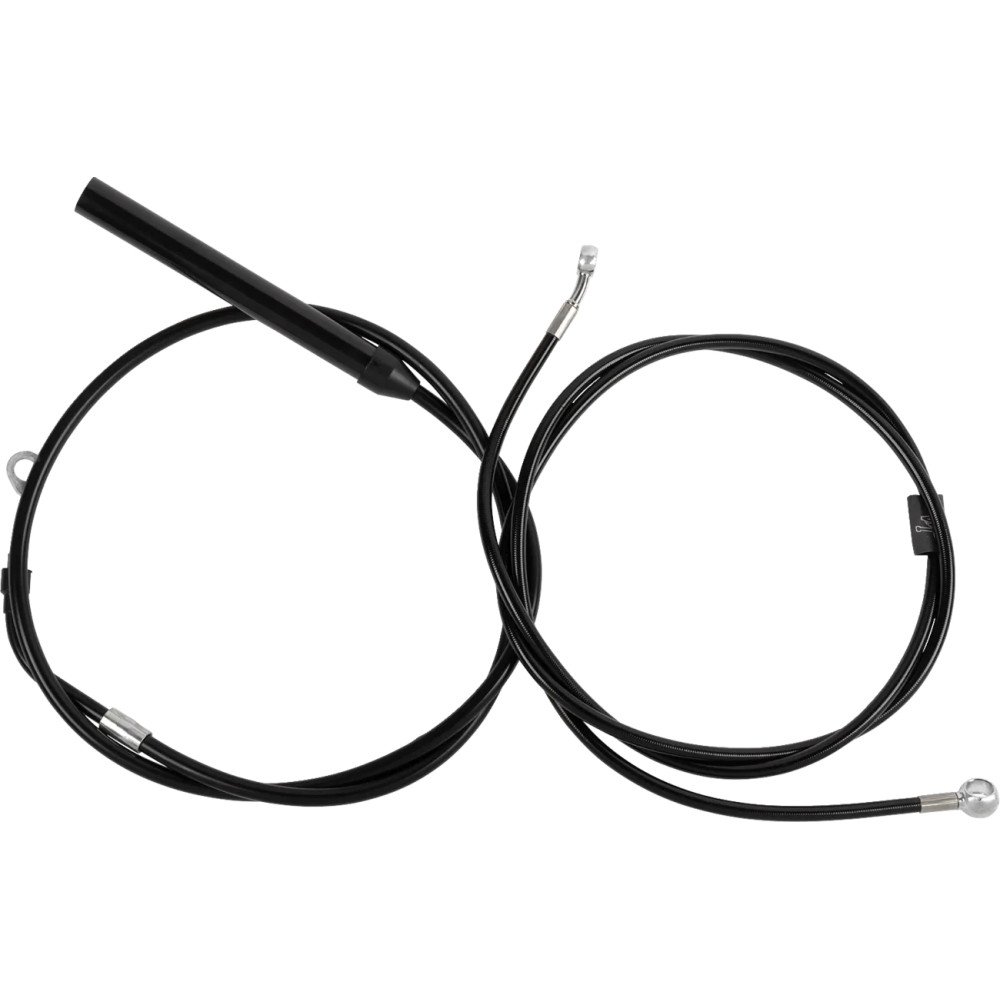 Kit estándar de cables y latiguillos de freno de vinilo negro para manillar — ajuste 12"–14", Ape Hanger
