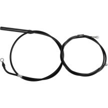 Kit estándar de cable/latiguillo de freno de vinilo negro para manillar — Negro, Ape Hanger, 45,5 cm-51 cm