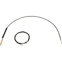 Kit estándar de cables de manillar/líneas de freno de vinilo negro — Negro, 38 cm–43 cm (15"–17"), Ape Hanger