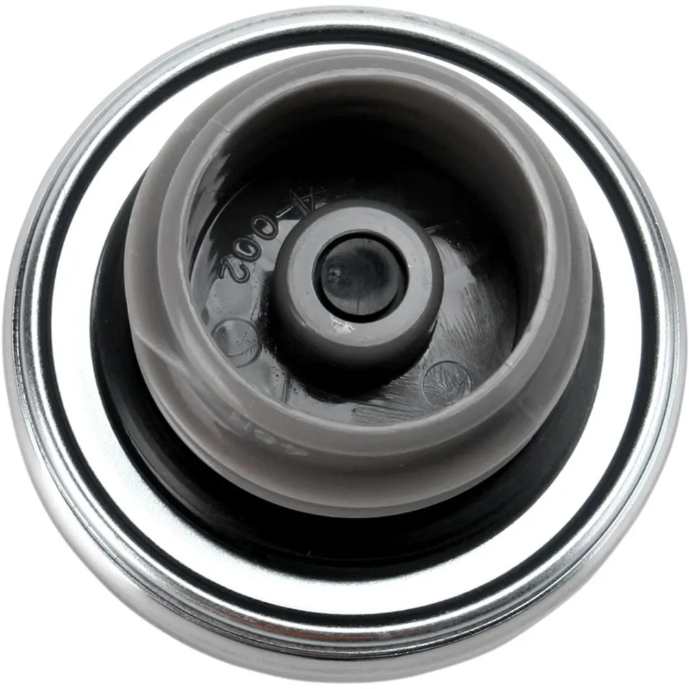 Stock-Style Vented Gas Cap — Chrome, Right-hand thread