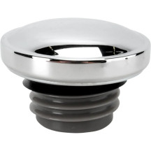 Stock-Style Vented Gas Cap — Chrome, Right-hand thread