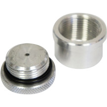 Vented Gas Cap with Weld-On Bung — 1-5/8" diameter, Aluminum