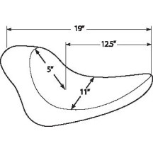 Solo Seat — 47 cm overall, 28 cm wide, Black