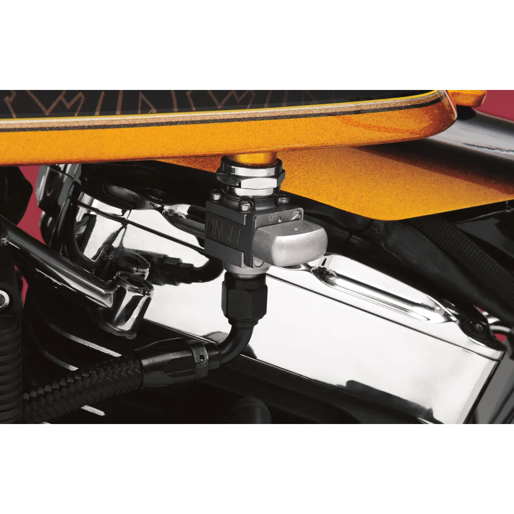 The Guzzler® Fuel Valve — 22 mm outlet, -6 AN male, anodized aluminum