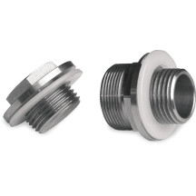 Tank Fitting Kit for Fuel Injection to Carburetor Conversion — 22 mm outlet, silver