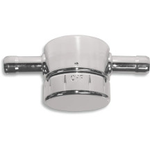 In-Line Custom Fuel Valve — 7.9 mm (5/16") hose barb, Chrome