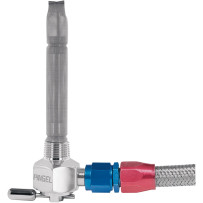 Power-Flo™ -6AN Fuel Valve — -6 AN, 3/8" NPT, Chrome