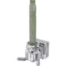 Vacuum Fuel Valve — 22 mm outlet, 5/16" hose barb, Chrome