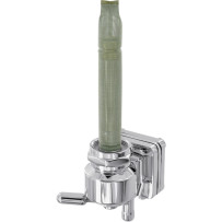 Vacuum Fuel Valve — 22 mm outlet, 5/16" hose barb, Chrome