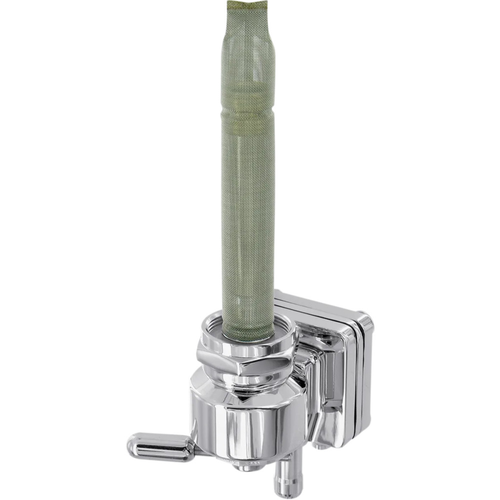 Vacuum Fuel Valve — 22 mm outlet, 5/16" hose barb, Chrome