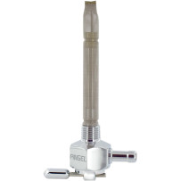 Power-Flo Fuel Valve — 1/4" NPT, 5/16" hose barb, polished aluminum