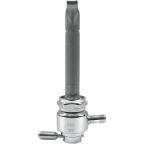 Positive Off Detent Fuel Valve — 22 mm outlet, 7.9 mm (5/16") hose barb, Chrome