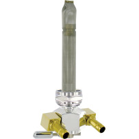 Power-Flo™ Dual Outlet Reserve Fuel Valve — 22 mm outlet, 7.9 mm (5/16") hose barb, Aluminum