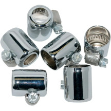Colored Hose Clamps for Fuel Line — 6.4 mm (1/4"), 7.9 mm (5/16"), 6 Pack, Chrome