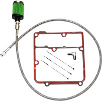 Oil Tank Breather Kit — Oil Tank, Black, Stainless