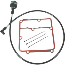 Oil Tank Breather Kit — Black, Silver, Red