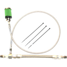 Oil Tank Breather Kit — Black, stainless steel