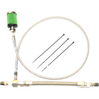 Oil Tank Breather Kit — Black, stainless steel