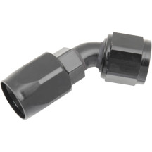 Universal Hose End — -8 AN female, 45° fitting, Anodized Black