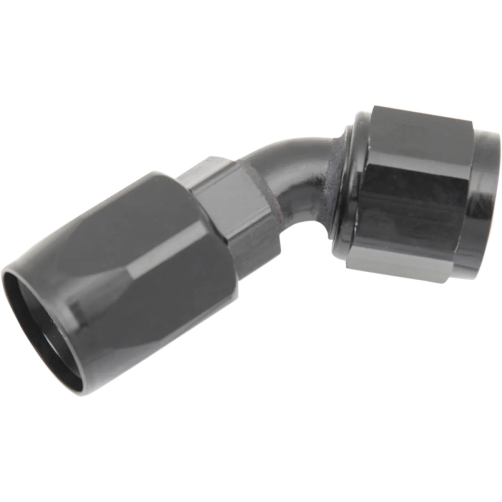 Universal Hose End — -8 AN female, 45° fitting, Anodized Black