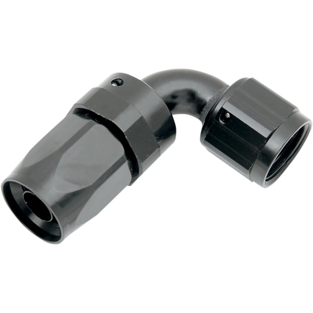 Universal Hose End — -8 AN, 90° fitting, Anodized Black