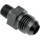 Oil Line Fitting — 1/4" NPT male, -6 AN male, black