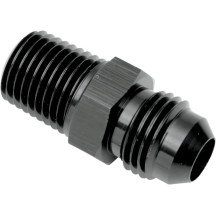 Oil Line Fitting — 1/8" NPT male, -6 AN male, Black