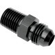 Oil Line Fitting — 1/8" NPT male, -6 AN male, Black