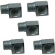 Supply/Return Line Elbow — 90° elbow, black