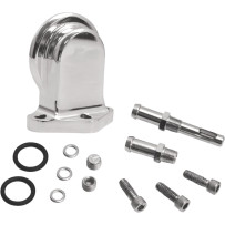 Oil Filter Mounting Bracket Kit — Polished, billet aluminum