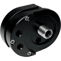 Offset Oil Filter Mount — Offset, Black