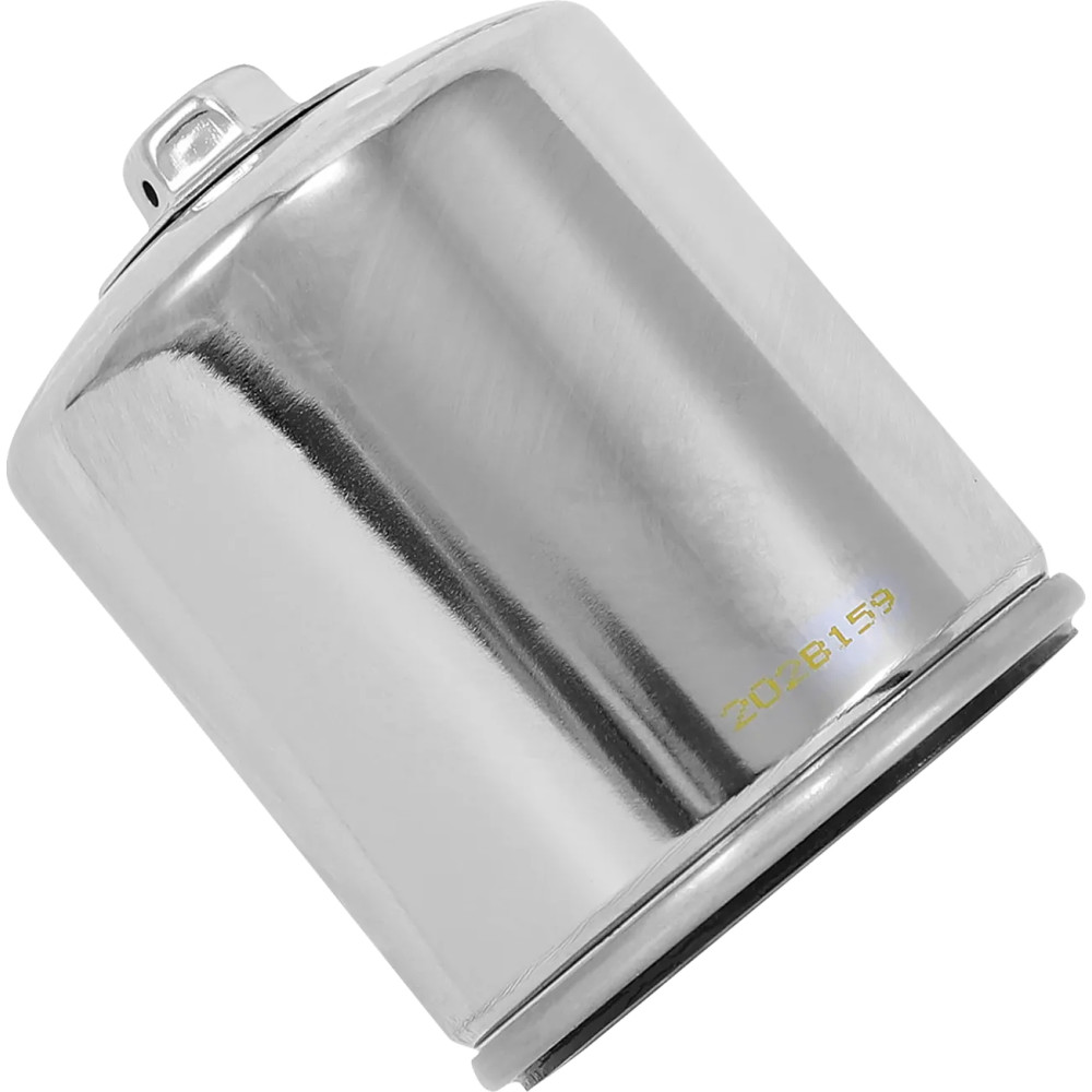 Performance Oil Filter — 102 mm x 76 mm, Spin-On, Chrome