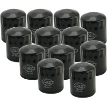 Oil Filter — Canister, Black, 12 Pack