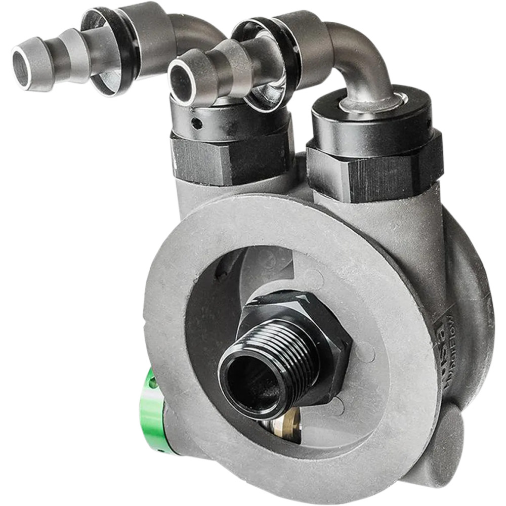 Oil Filter Adapter with Thermostat — Silver