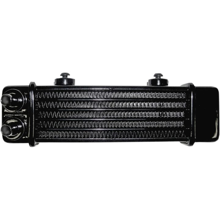 Universal Oil Cooler — 6-row, 90°, Black, Powder-Coated