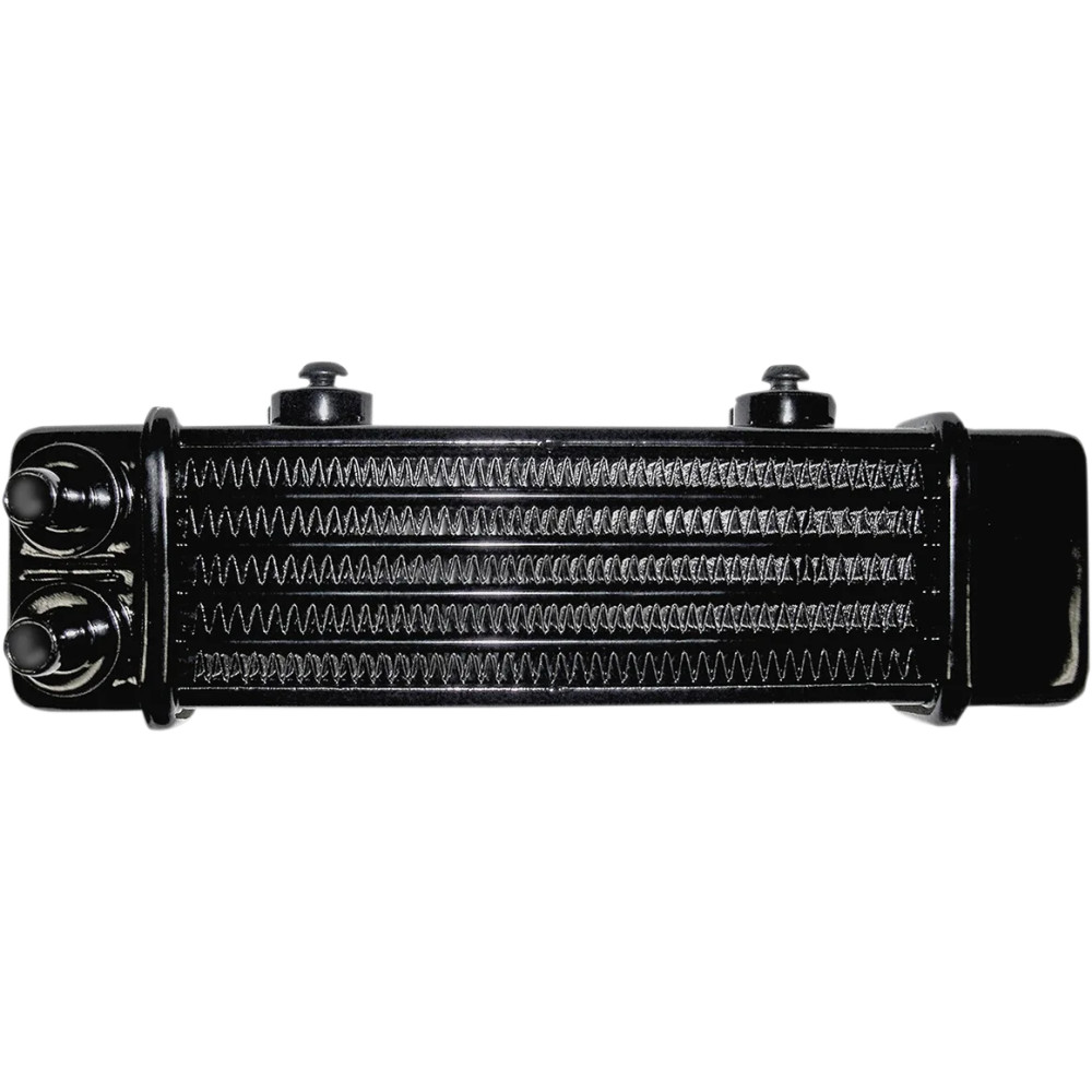 Universal Oil Cooler — 6-row, 90°, Black, Powder-Coated