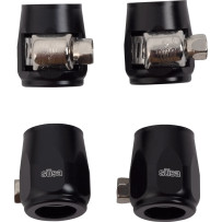 Hose Finishers — Black anodized, 4-pack
