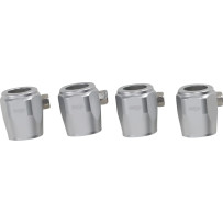 Hose Finishers — 4 Pack, Silver Anodized
