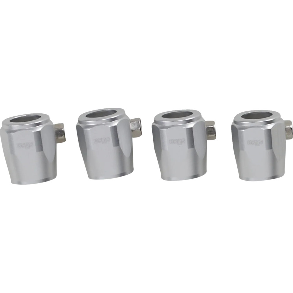 Hose Finishers — 4 Pack, Silver Anodized