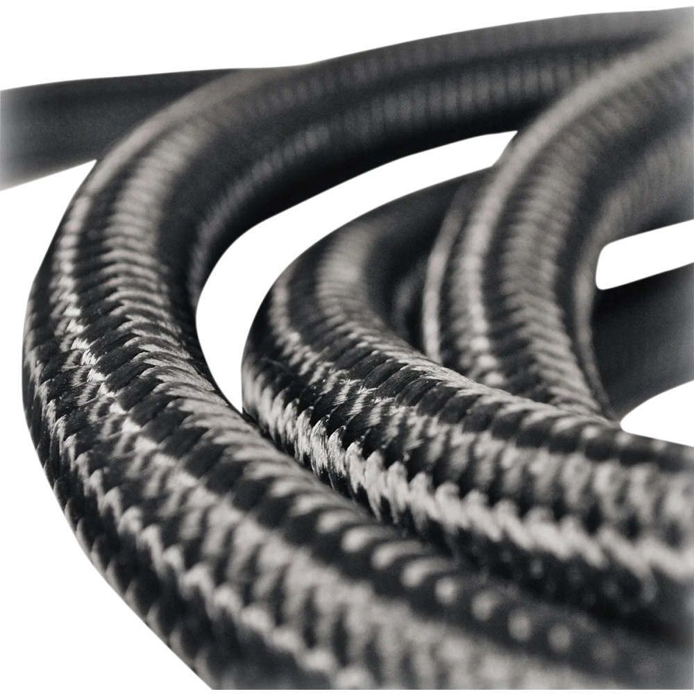 Braided Oil Hose — 305 cm (10'), for 3/8" frame tube, black