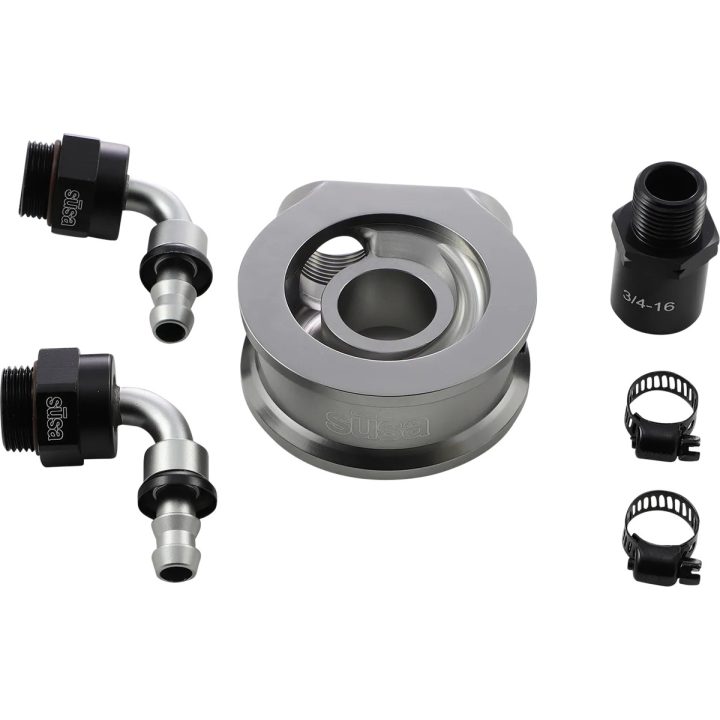 Oil Filter Adapter — EVO fitment, gunmetal finish