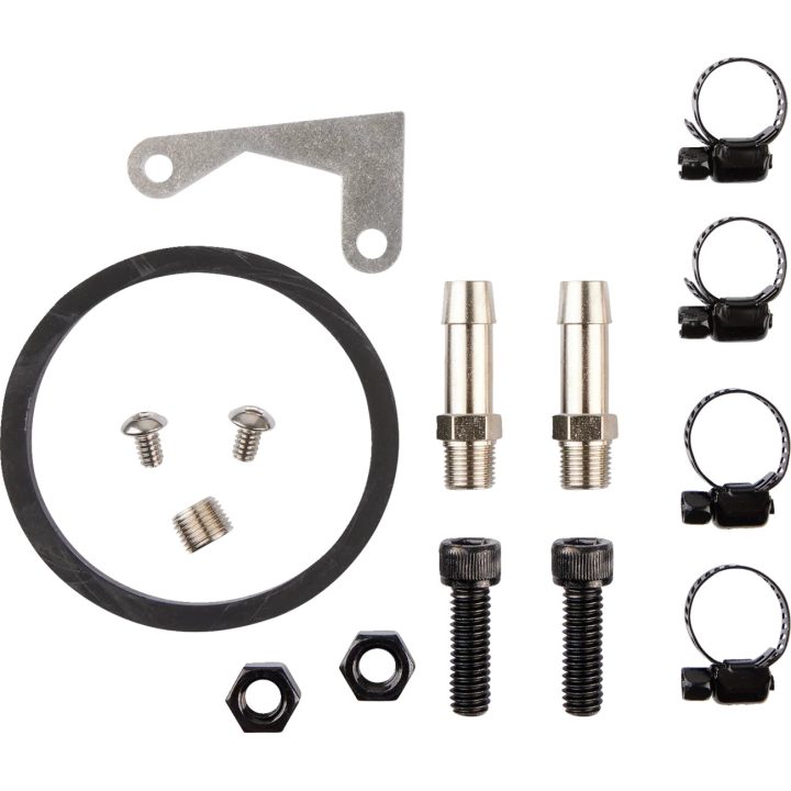 Vertical Frame-Mount Oil Cooler Kit — 6-row, Black