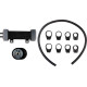 Vertical Frame-Mount Oil Cooler Kit — 6-row, Black
