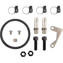 Vertical Frame-Mount Oil Cooler Kit — 6-row, frame-mount, black